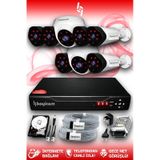 BAYICAM 8 Kameralı Uzay 2 İç Kamera Set 250 GB HDD Full HD Gece Görüşlü Güvenlik Kamerası Sistemi