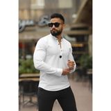 BAYIM Erkek Slim-Fit Hakim Yaka Gofre Dokulu Premium Basic Gömlek