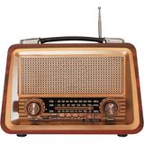 Bayındır Elektronik Nostaljik Radyo Gerçek Ahşap Eskitme Bluetooth Hoparlör Mp3 Çalar Müzik Kutusu