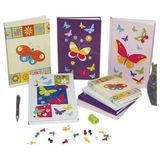 Bayındır Not Defteri Dikişli Sert Kapak 10X14 Kelebek 96 Yp Çizgili - Renkli