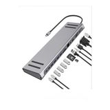Bayındırelektronik 14 In 1 Macbook Uyumlu Type-C Hub Usb 3.0-Sd/Tf-Rj45-Hdmı-Vga-Usb-C 60W Dönüştürücü