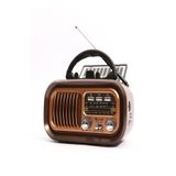 Bayındırelektronik Nostaljik Görünümlü Solar Panelden Şarj Olabilen Telefon Standlı Fm Radyo Bluetooth Hoparlör