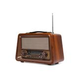 Bayındırelektronik Nostaljik Radyo Gerçek Ahşap Eskitme Bluetooth Hoparlör Mp3 Çalar Müzik Kutusu
