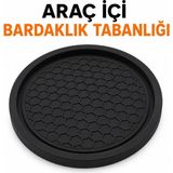 Bayırtech Araç Bardak Altlığı Silikon Tabanlık 2 Adet 2 Li Set
