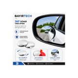Bayırtech Oto Araç Kör Nokta Ayna Prizmatik Ayna Araba Aynası 360° Oynar