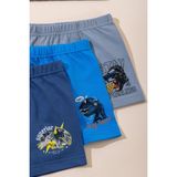 Baykar Erkek Çocuk Pamuklu Baskılı Rahat Kesim Likralı Boxer 3'lü Paket 3568 Renkli - 11 - 12 Yaş