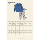 Baykar Erkek Çocuk Pamuklu Bisiklet Yaka Araba Baskılı Uzun Kollu Pijama Takımı 9666 Mavi - 7 - 8 Yaş
