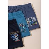 Baykar Erkek Çocuk Renkli Baskılı Pamuklu Boxer 3'lü Paket 5 - 6 Yaş İçin Rahat Kesim