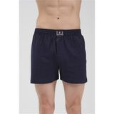 Baykar Erkek Pamuklu Rahat Kesim Havlu Bel Boxer 3'lü Paket Lacivert - 3XL
