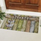 Baykuş Desenli Home Yazılı Kauçuk İç ve Dış Kapı Önü Paspası 45x70