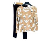 Baykuş Desenli Kız Çocuk Pijama Takım KAHVERENGİ 5-6 YAŞ