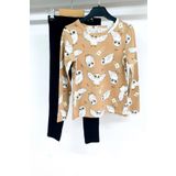 Baykuş Desenli Kız Çocuk Pijama Takım