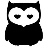 Baykuş Kalp Şekli Gözler Sticker Araba 2