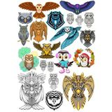 Baykuş Sticker Set 13 20 Parça Telefon, Tablet, Defter, Laptop Sticker