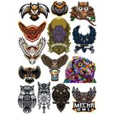 Baykuş Sticker Set 3 14 Parça Telefon, Tablet, Defter, Laptop Sticker