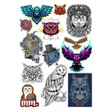 Baykuş Sticker Set-4 13 Parça Telefon, Tablet, Defter, Laptop Sticker