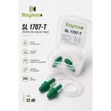 Baymax SL 1707-T Tekstil İpli Tekrar Kullanılabilir Kulak Tıkacı Yeşil SNR 22 dB Yıkanabilir İş Güvenliği Kulak Koruyucu
