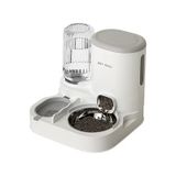 Baymusk Teknloji Kedi & Köpek Mama Su Kabı Çelik Hazneli Beslenme Kabı gri