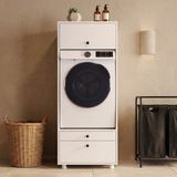 Bayold Mobilya Alice 2 Çekmeceli Makine Dolabı Çok Amaçlı Dolap Banyo Dolabı Beyaz 1010