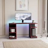 Bayold Mobilya Arvex Oyuncu Masası - Bilgisayar Masası - Gamer Masası Siyah & Kırmızı 1708 - Siyah - Kırmızı