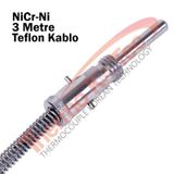 Bayonet K (nicr-ni) Tipi Termokupl 6x30mm 3 Metre Teflon Kablo