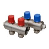 Baypa 2 Ağızlı Kendinden Vanalı Kollektör 16*2 cm - 10 cm - Krom