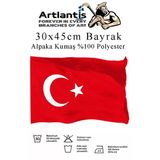 Bayrak 30x45 cm Türk Bayrağı Kumaş 1 Adet Alpaka Kumaş Bez Bayrak Kaliteli Türk Bayrağı