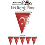 Bayrak Flama 1 Adet Ay Yıldız Bayraklı Flama Süsleme 29 Ekim 23 Nisan Üçgen Kağıt Flama Milli Bayram Süsü Sınıf Okul Sü