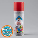 Bayrak Kırmızı Sprey Boya 400 Ml Metal Ahşap Beton Yüzeylere Uygun Hobi Dekoratif Amaçlı Sprey Boya