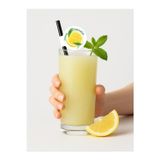 Bayrak Kürdan Limonlu Bayraklı Pipet 21,5 Cm Siyah Pipet , 8Mm Kalınlık , 20 Adet