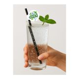 Bayrak Kürdan Sodalı Bayraklı Pipet 21,5 Cm Siyah Pipet , 8Mm Kalınlık , 20 Adet