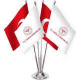 Bayrak Online Dörtlü T.C Sağlık Bakanlığı Masa Bayrağı Takımı
