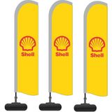 Bayrak Online Shell Yelken Bayrak Takımı 75x300 cm Sarı Renk 300 cm Direk ile Kullanıma Uygun
