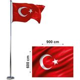 Bayrak Online Türk Bayrağı Tek Kat Raşel Kumaş 600 x 900 cm