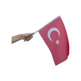 Bayrak Sopalı Bez Bayrak Küçük Boy Raşel Kumaş - 1 Adet