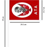 Bayrak Türk Bayrağı Ata Kağıt Çubuklu 25'li