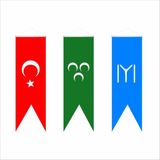 BAYRAKAL 50x150 cm Osmanlı Kayı Boyu ve Türk Saten Kırlangıç Bayrağı