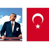 BAYRAKAL Atatürk Resmi ve Türk Bayrağı 2'li Set 200 x 300 cm