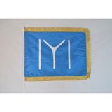 Bayrakal Kayı Boyu Çift Kat Saten Simli Bayrak 70x105cm.
