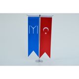 Bayrakal Kayı Boyu ve Türk Bayrağı Kırlangıç Masa Bayrak Takımı