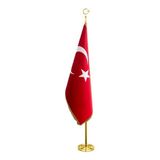 BAYRAKAL Ofis Makam Bayrağı, Makam Türk Bayrağı Simli, Sarı Direkli