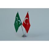 Bayrakal Osmanlı ve Türk Bayrağı Masa Bayrak Takımı