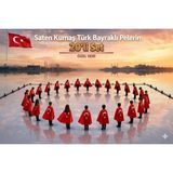 BAYRAKAL Pelerin Türk Bayrağı, 20 adet Pelerin Gösteri Kostümü Kız-Erkek Ay Yıldız Bayraklı 23 Nisan 5-13 Yaş