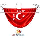 BAYRAKAL Pelerin Türk Bayrağı Pelerin Gösteri Kostümü Kız-Erkek Ay Yıldız Bayraklı 23 Nisan 5-13 Yaş - 1 adet