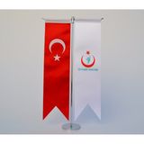 Bayrakal Sağlık Bakanlığı Ve Türk Bayrağı Kırlangıç Masa Bayrak Takımı
