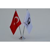 Bayrakal Türk Bayrağı ve Atatürk İmza Masa Bayrak Takımı