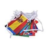 Bayrakal Yabancı Ülke Bayrakları Kumaş 14x21cm Dizili 100 Adet