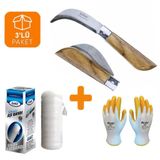Bayram Aşı Bıçağı Paslanmaz 22 Cm No:3 + Aşı Bandı (3'lü Paket)