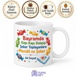 Bayramda Kapı Kapı Dolaşıp Şeker Toplayanlara Mendil ve Şeker Kupa Hediye