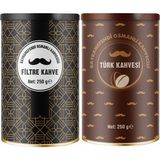 Bayramefendi Osmanlı Kahvecisi Filtre Kahve ve Türk Kahvesi Seti 250 gr